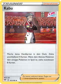 Pokémon-Karte Kabu 163/189