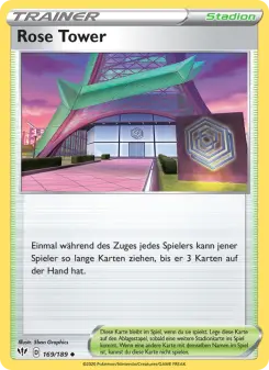 Pokémon-Karte Rose Tower 169/189