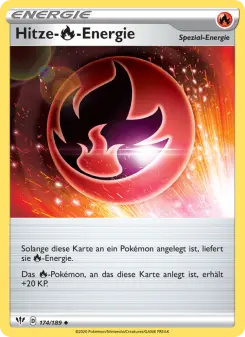 Pokémon-Karte Hitze-Fire-Energie 174/189