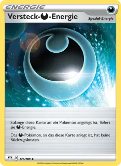 Pokémon-Karte Versteck-Darkness-Energie 175/189