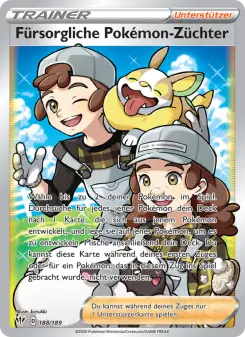 Pokémon-Karte Fürsorgliche Pokémon-Züchter 188/189