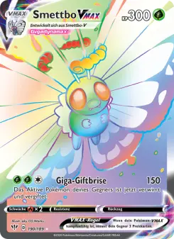 Pokémon-Karte Smettbo VMAX 190/189