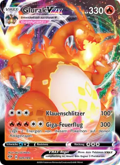 Pokémon-Karte Glurak VMAX 020/189