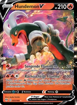 Pokémon-Karte Hundemon V 021/189