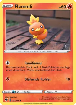 Pokémon-Karte Flemmli 022/189