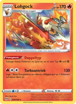 Pokémon-Karte Lohgock 024/189