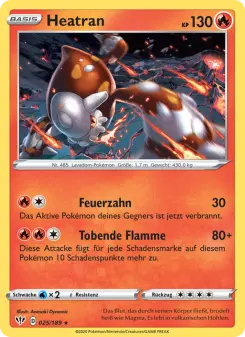 Pokémon-Karte Heatran 025/189
