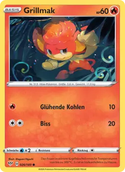 Pokémon-Karte Grillmak 026/189