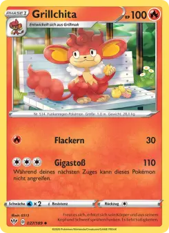 Pokémon-Karte Grillchita 027/189