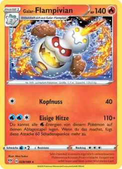 Pokémon-Karte Galar-Flampivian 028/189