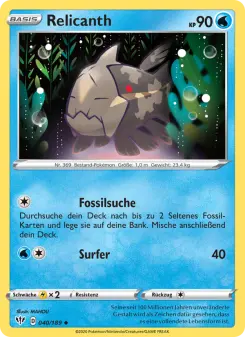 Pokémon-Karte Relicanth 040/189