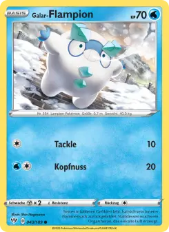 Pokémon-Karte Galar-Flampion 043/189