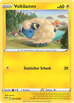 Pokémon-Karte Voltilamm 055/189