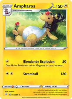 Pokémon-Karte Ampharos 057/189