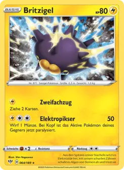 Pokémon-Karte Britzigel 064/189