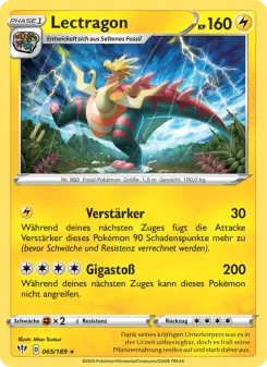 Pokémon-Karte Lectragon 065/189