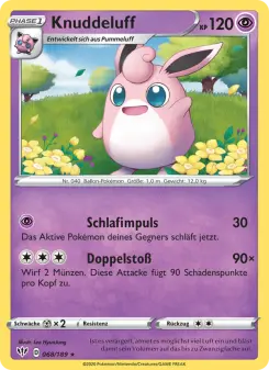 Pokémon-Karte Knuddeluff 068/189