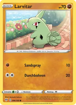 Pokémon-Karte Larvitar 086/189