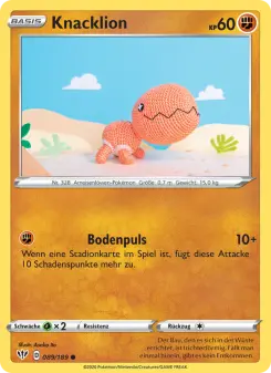 Pokémon-Karte Knacklion 089/189