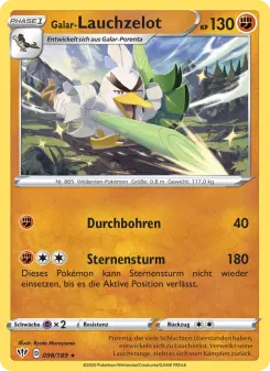 Pokémon-Karte Galar-Lauchzelot 098/189