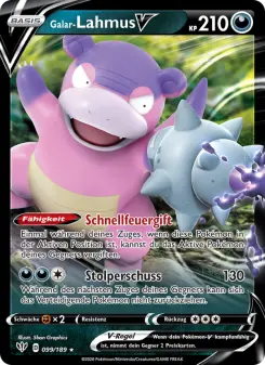 Pokémon-Karte Galar-Lahmus V 099/189