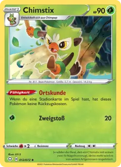 Pokémon-Karte Chimstix 012/072