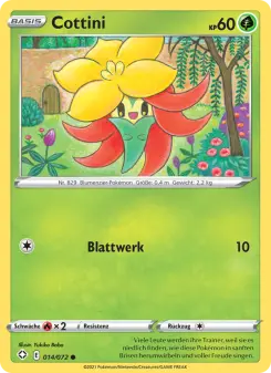 Pokémon-Karte Cottini 014/072
