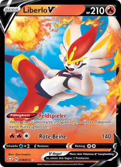 Pokémon-Karte Liberlo V 018/072