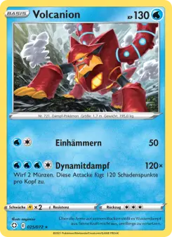 Pokémon-Karte Volcanion 025/072