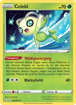 Pokémon-Karte Celebi 003/072