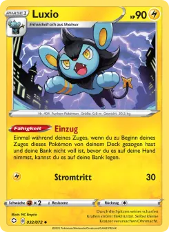 Pokémon-Karte Luxio 032/072