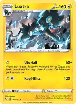 Pokémon-Karte Luxtra 033/072