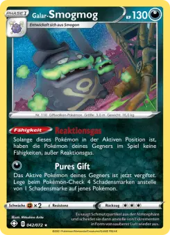Pokémon-Karte Galar-Smogmog 042/072