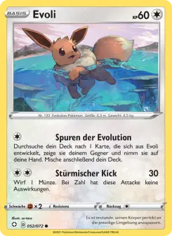 Pokémon-Karte Evoli 052/072