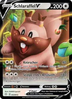 Pokémon-Karte Schlaraffel V 053/072
