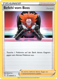 Pokémon-Karte Befehl vom Boss 058/072