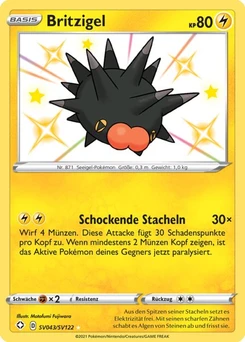 Pokémon-Karte Britzigel SV043