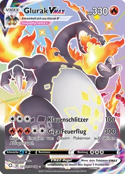 Pokémon-Karte Glurak VMAX SV107