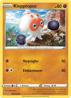 Pokémon-Karte Klopptopus 100/185
