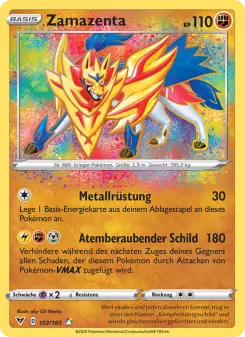 Pokémon-Karte Zamazenta 102/185