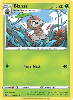 Pokémon-Karte Blanas 011/185