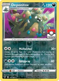 Pokémon-Karte Deponitox 111/185