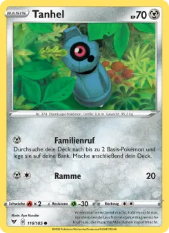 Pokémon-Karte Tanhel 116/185