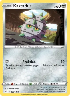 Pokémon-Karte Kastadur 123/185