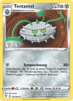 Pokémon-Karte Tentantel 124/185
