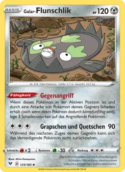 Pokémon-Karte Galar-Flunschlik 125/185