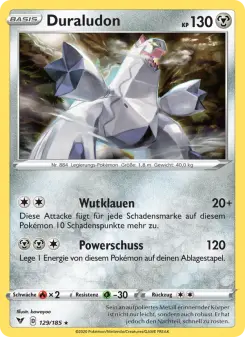 Pokémon-Karte Duraludon 129/185