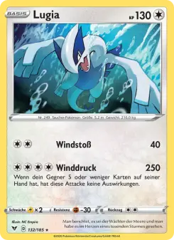 Pokémon-Karte Lugia 132/185