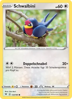 Pokémon-Karte Schwalbini 133/185