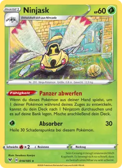Pokémon-Karte Ninjask 014/185